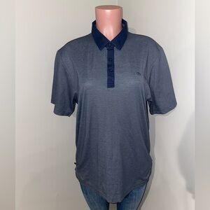 Travis Mathew Blue Striped Polo - Medium